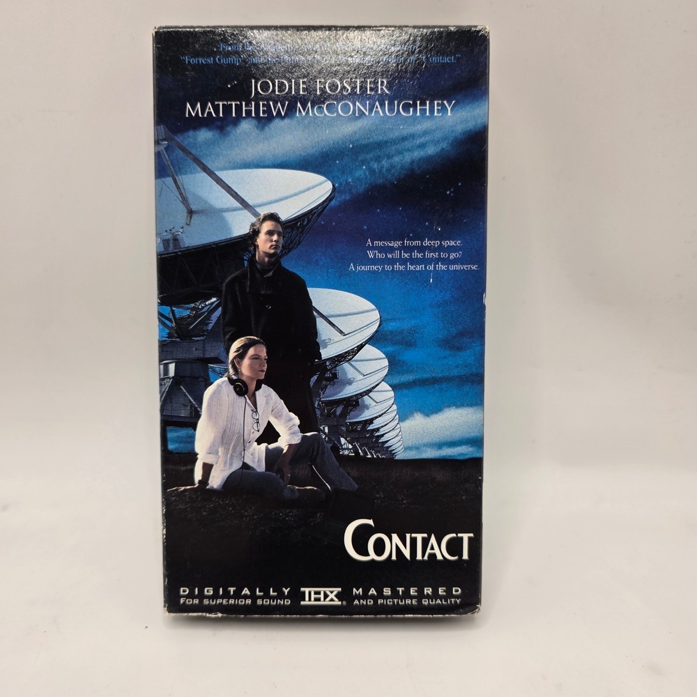 Warner Home Video Contact VHS Movie Jodie Foster Sci-Fi Drama 1997 THX‎ Mastered